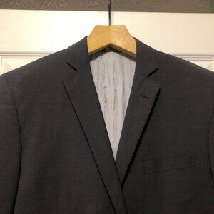 Brooks brothers men's charcoal 88%wool blazer sport coat jacket  size: 45R